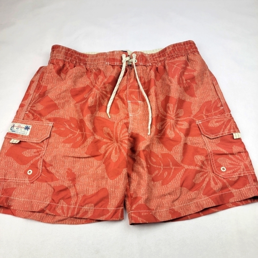 Caribbean‎ Joe tropical lace front cargo swim shorts